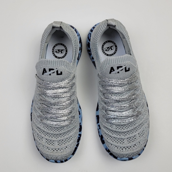 APL Techloom Wave Leopard Blue Silver Running Shoes NEW - 8 - Picture 7 of 12